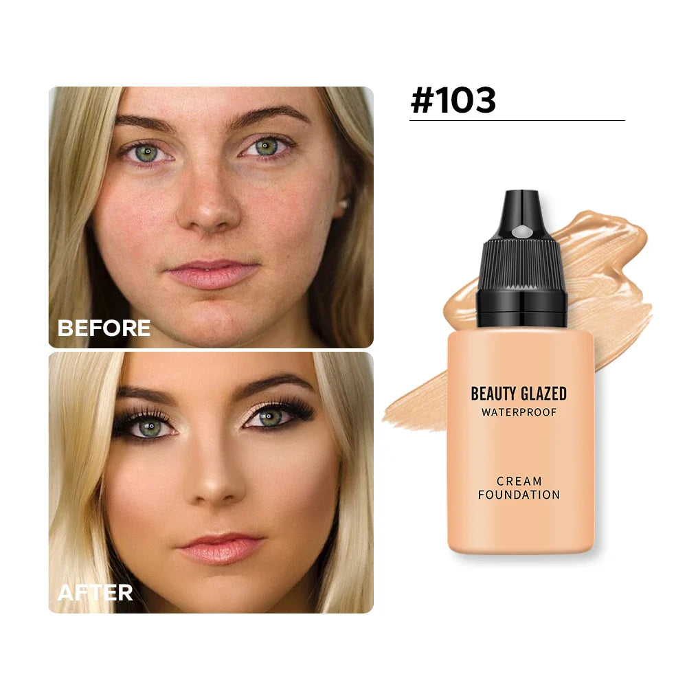 Flawless All Day: 9 Color Waterproof Concealer Foundation For Women Makeup Full Coverage Long Lasting Moisturizing Lootquake LLC