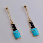 Creative nail salon art nail polish enamel earrings ladies girls gifts