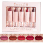 5 Pcs  Matte Lipstick Sets Lip Gloss Moisturizing Long-lasting Easy Makeup Fashion Classic Shades For Daily Date Exquisite Gift Lootquake LLC