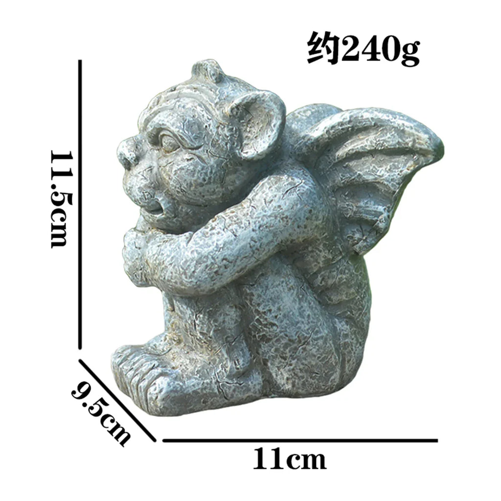 Gargoyle Gothic Decor Statue, Gargoyle Garden Guardian Sculpture, Medieval Gargoyle Mantel Office Bedroom Garden Decoration Lootquake LLC