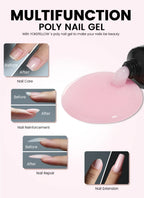 YOKEFELLOW 15g Jelly Extension Gel Nail Polish Nude Pink Clear Building Construct Extend Gel Soak Off UV LED Acrylic Gel Varnish