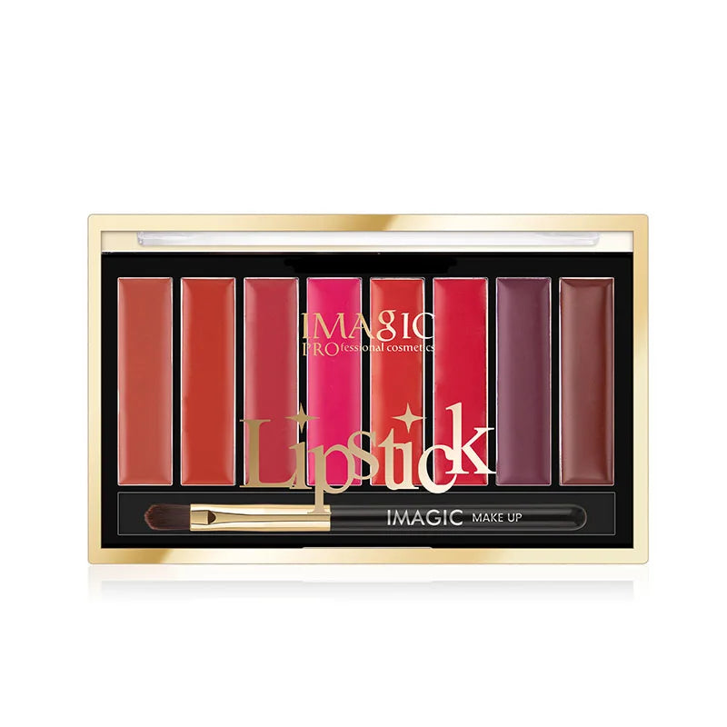 IMAGIC 8-Color Lipstick Palette Set Moisturizer Matte DIY Lipsticks Velvet Long Lasting Waterproof Lipgloss Pigments Lips Makeup Lootquake LLC
