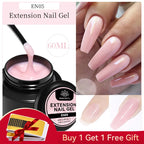 BORN PRETTY 60/30ml Hard Jelly Extension Nail Gel Polish French Nails Nude Pink White Clear Nail Supplies Gel for extension Lootquake LLC