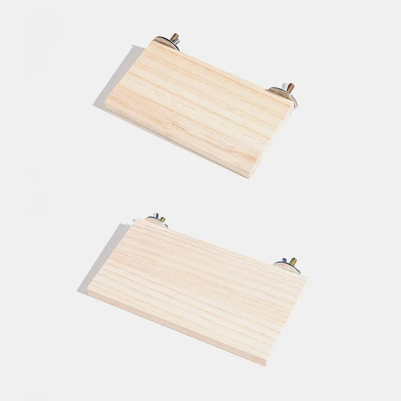 Wood Stand Platform Pet Bird Toys Parrot Rack Hamster Perches Paw Clean Cage Board Accessories for Gerbils Mice Wood Toys Lootquake LLC