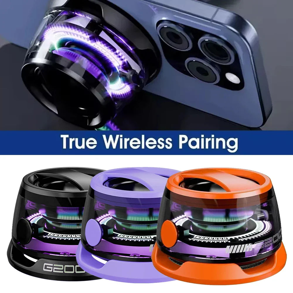 Mini Portable Bluetooth Speaker G200 RGB Color Light Magnetic Speaker BT5.3 Small Sound Box Phone Holder Wireless Loudspeaker Lootquake LLC