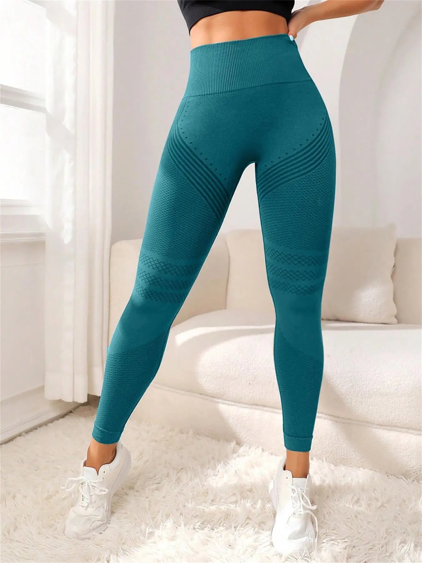 Curve Lift High-Waisted Fitness Leggings THRIXINE