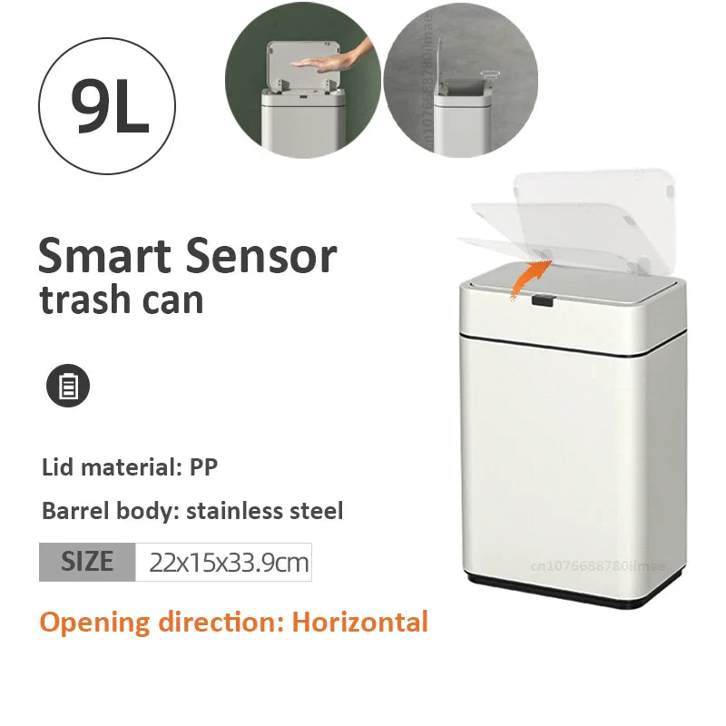 Trash Can Kitchen Sensor Recycle Bin Trash Can 20 Liters High Foot Wastebasket with Lid Dustbin Automatic Sensor Smart Trash Bin