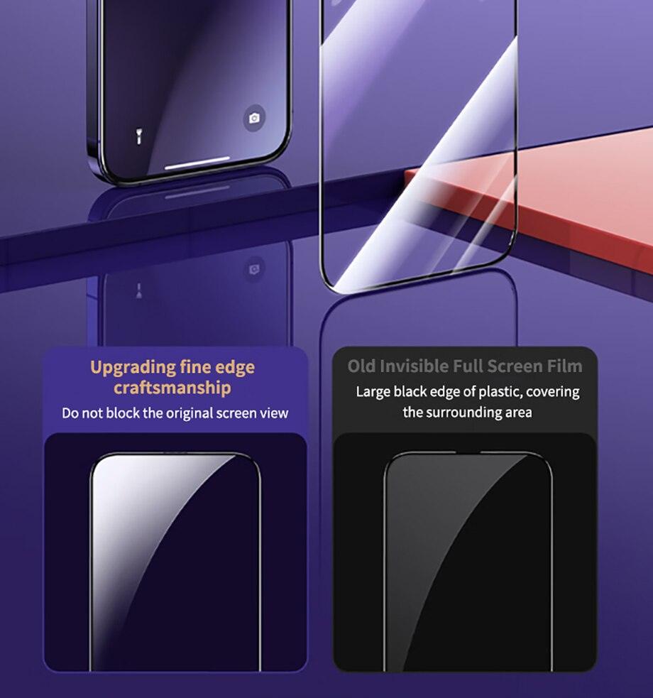 40D High Quality Full Cover Screen Protector For iPhone 14 13 12 11 PRO MAX Tempered Glass For Iphone XS XR X14 13 12 Mini Plus  Tempered Glass Screen Protector Compatible For iPhone Stevvex