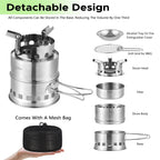 FlexFire: Compact Dual-Fuel Outdoor Cooking Stove THRIXINE