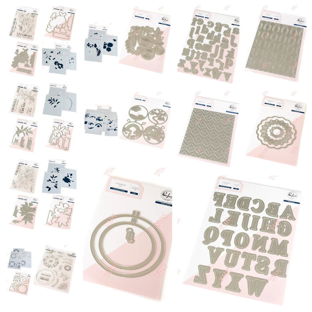 February 2025 New pink Floral Field Metal Cutting Dies Stamp Stencil Hot Foil Set DIY fresh Scrapbook Card Handmade Embossing Lootquake LLC
