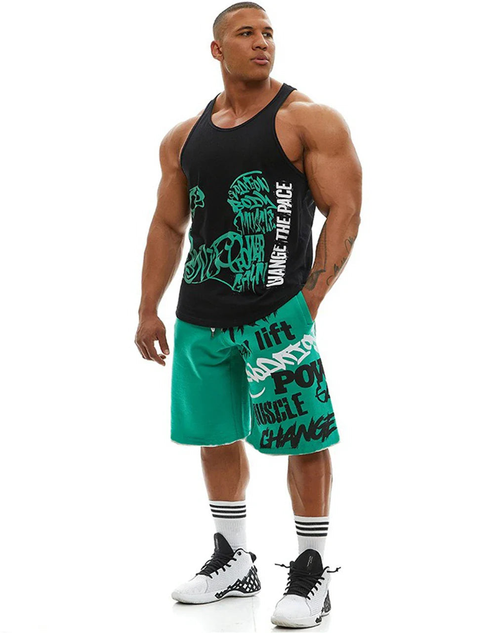 UrbanFlex Men's Cotton Gym Shorts THRIXINE