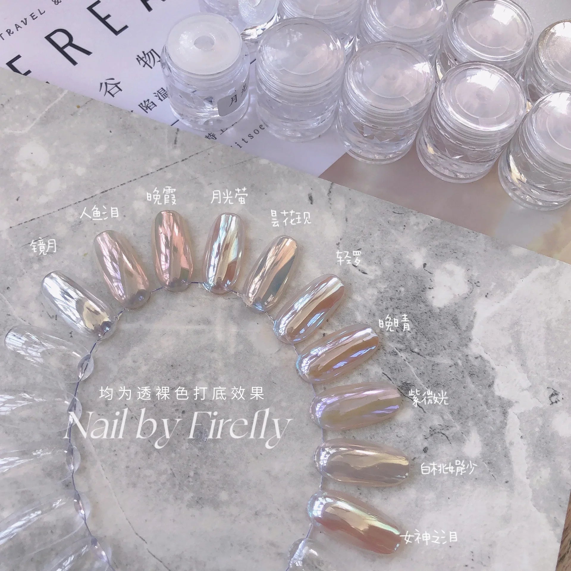 Moonlight Mirror Nails Powder Pearl White Nails Glitter Aurora Shining Pigment Chrome Dust Nail Art Supplies Decoration Lootquake LLC