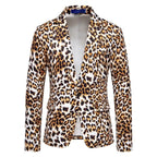 Men's Suit Jacket Leopard Print Suit Business Casual Party Suit Jacket Men Blazer  Coat Men Pi-Mart