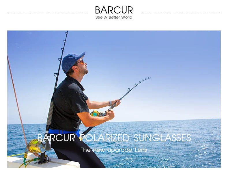 BARCUR Polarized Sunglasses for Men – Trendy UV400 Gradient Lens Oval Comfortable Frame Sports Driving Hiking Fishing Outdoor Fashion Eyewear with Durable Stainless Steel Frame – Casual Apparel Accessory Gift for Him Stevvex