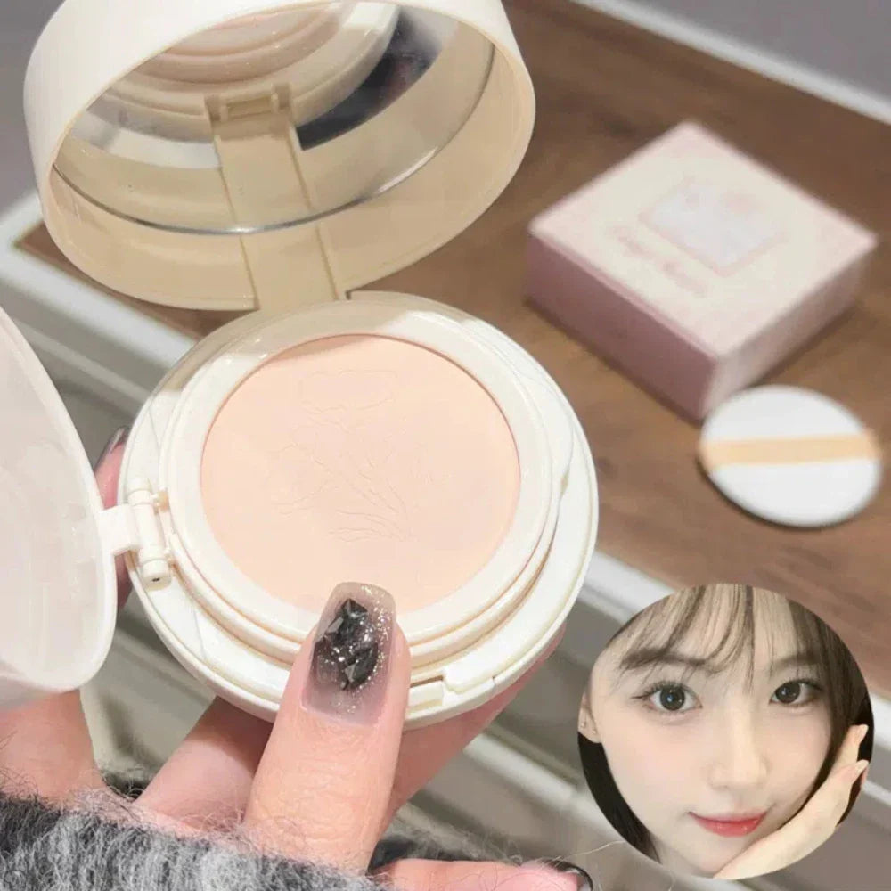 Matte Face Pressed Powder Oil Control Natural Full Coverage Moisturizing Whitening Foundation Cream Base Makeup 2 In 1 Cosmetic Lootquake LLC