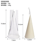 Striped Conical Candle Mold Diy Handmade Aromatherapy Candle Making Tool Home Decor Candle Acrylic Plastic Molds Lootquake LLC