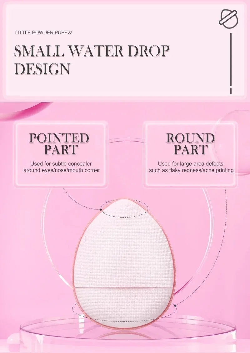 5/10Pcs Mini Finger Puff Foundation Small Air Cushion Powder Sponge Face Concealer BB Cream Cosmetic Applicator Makeup Tools