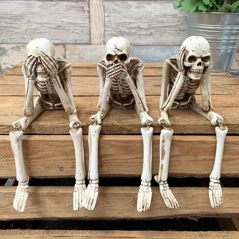 New Human Skeleton Simulation Halloween Decoration Graduation Season Decorations Goth Family Scary Cabin Halloween Decor Lootquake LLC