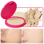 Natural Matte Pressed Powder Oil Control Brighten Whitening Face Base Foundation Compact Concealer Makeup Cosmetics Lootquake LLC