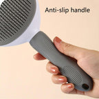 Pet Hair Remover Dog Brush Cat Comb Grooming Tools Dogs Accessories Cat Supplies Stainless Steel Beauty Massage Comb  Dog Cat Brush Pet Brush for Long and Short Hair with Self-Cleaning Brush Stevvex