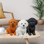 Creative Dog Figurine Statue Sculpture Crafts Collection for Living Room Desktop Office Decor Ornament Kids Gift