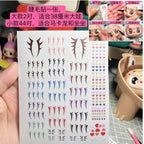 17cm Labubu V1v2 Custom Gorgeous And Exquisite Eye Stickers Eyelash Stickers Vinyl Dolls Makeup Diy Tools Accessories Lootquake LLC