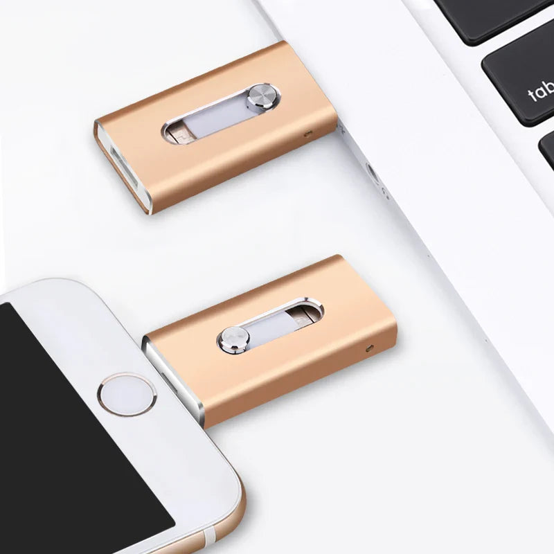 For iPhone 512GB USB Flash Drive 256G 128GB USB 3.0 Sticks External Storage Pen Drive Phone Android PC Copy Photo Videos Files