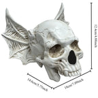 ‌Halloween Bat Skull Decor Spooky Gothic Home Decoration Unique Resin Handmade Craft Creepy Party Supplies Scary Shelf Display Lootquake LLC