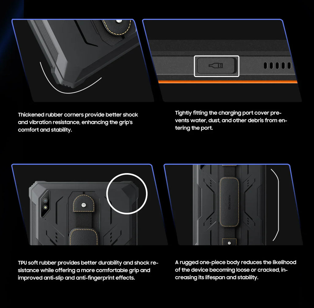 Blackview Active 8 Pro 16GB 256GB Tablet PC 22000mAh Battery Android 13 10.36" inch 2.4K Display 16MP+ 48MP Camera Rugged Tablet Lootquake LLC