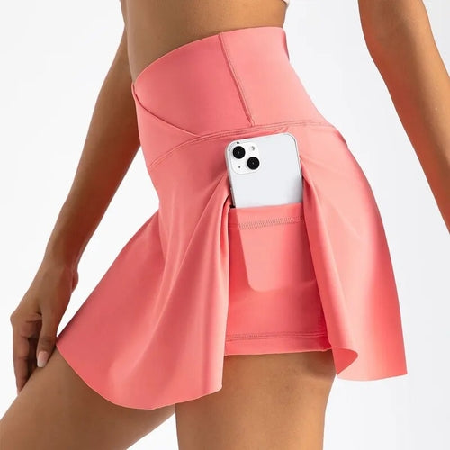 Women Pleated Tennis Skirt with Pockets - SJB-DIAMOND ELITES