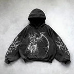 Harajuku hoodie dark punk print hoodies women oversized sweatshirt goth new couples y2k tops goth streetwear gothic clothes Lootquake LLC