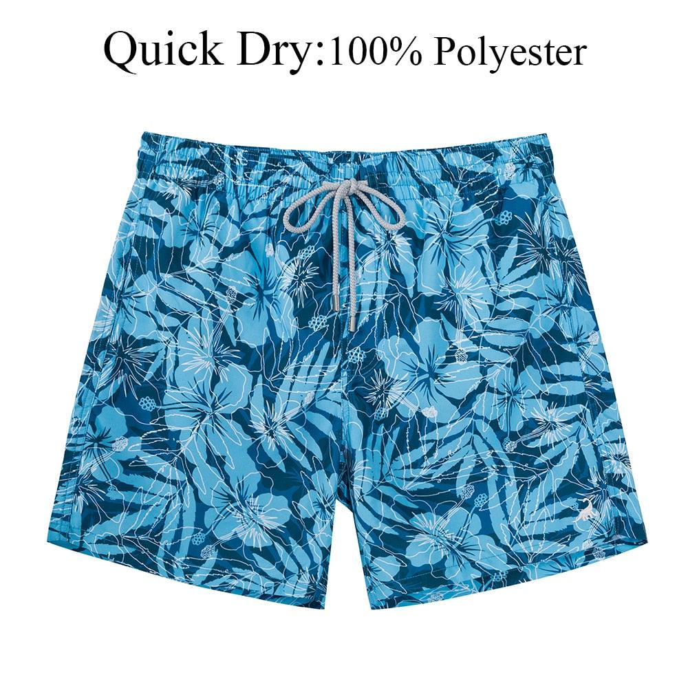 Men's Swim Shorts Quick Dry Beach Board Shorts with Mesh Lining New Summer Swimwear Surfing Swim Trunks for Men Men's Shorts Athletic Shorts Men's Spring and Summer Street Leisure Sports Drawstring Men's Short Stevvex