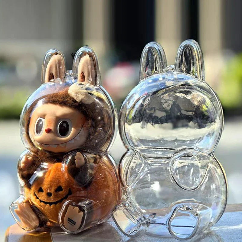 LABUBU Have A Seat Transparent Case Labubu Plastic Case Backpack Charms Lootquake LLC