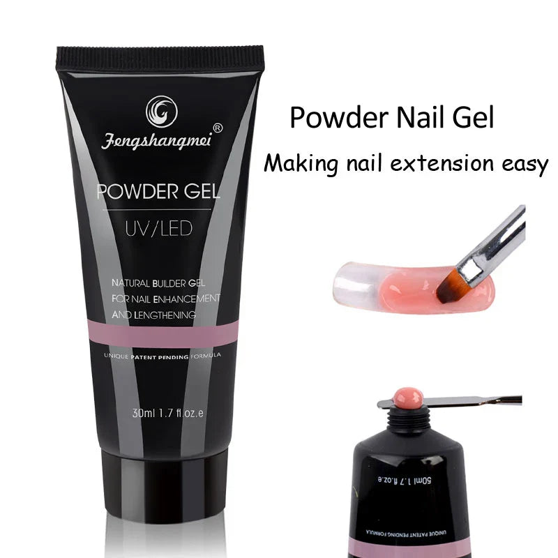 Poly Nail Gel 30g Nude Nature Builder for Nail Extension All Season Gel Color for 3D Molding Gel Nail Strengtheners Long Lasting