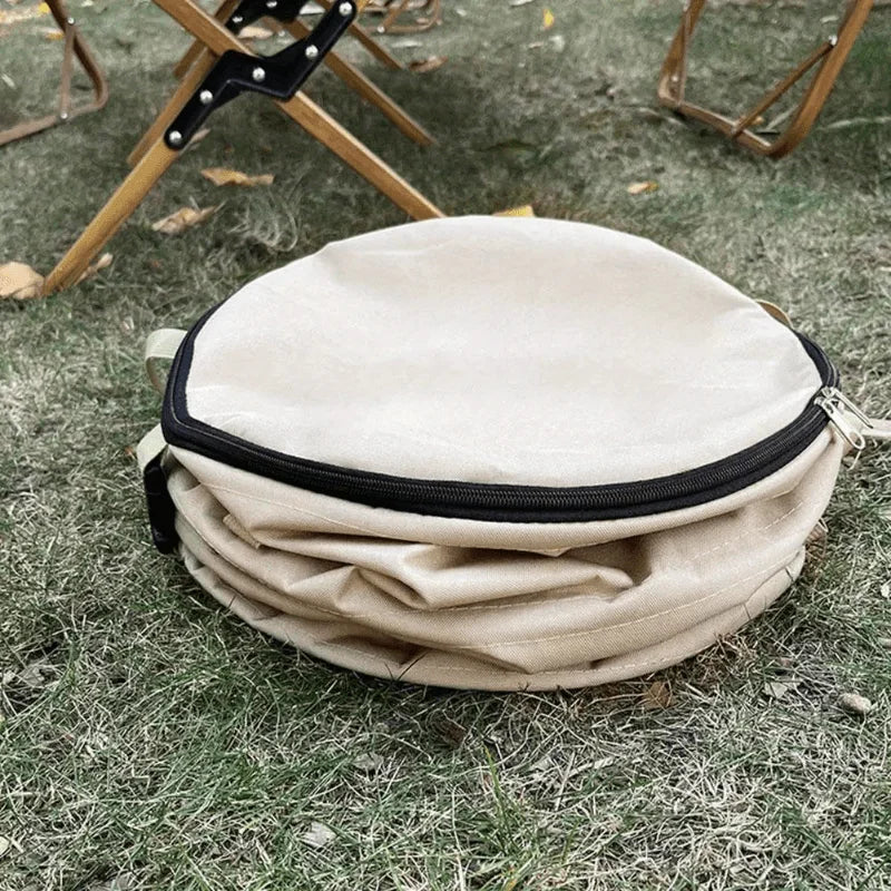 Outdoor Portable Foldable Trash Can with Lid Camping Picnic Garbage Bin Waste Storage Basket Yard Garden Garbage Bag Leaf Bag