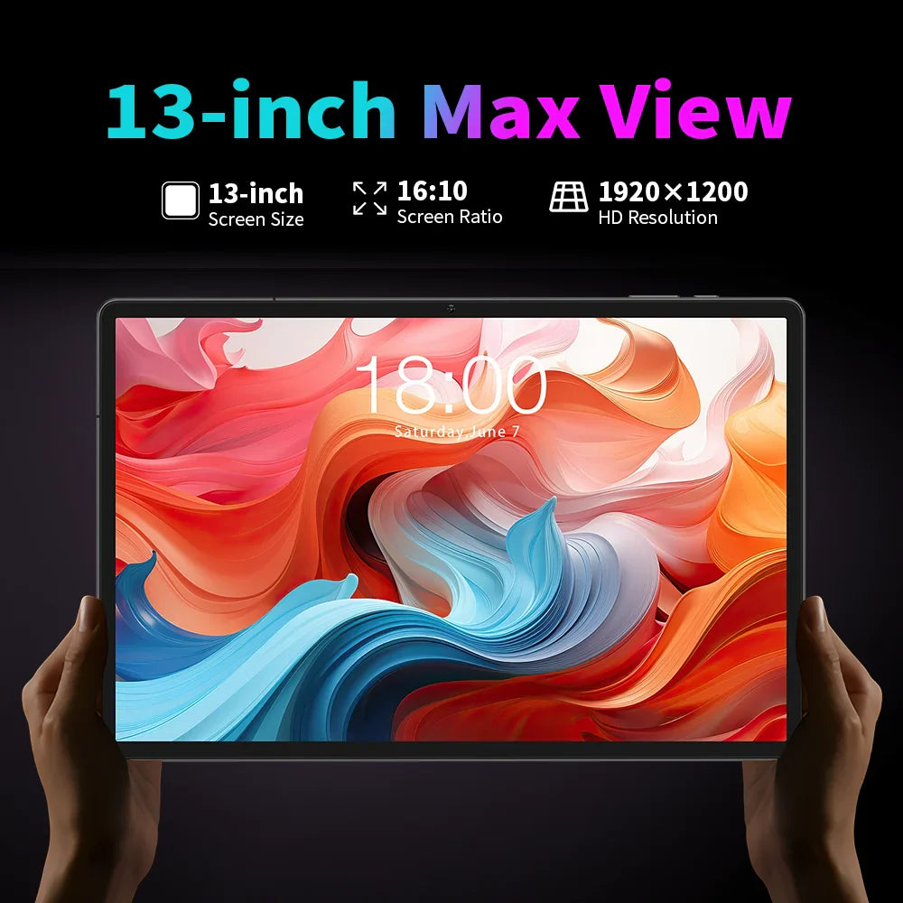 Teclast T65 Max 13 Inch Android 14 Tablet 8 Core Mediatek Helio G99 (8Gb+12Gb Expansion) Max. 20Gb Ram 256Gb Rom 10000Mah Battery Dual Sim 4g Lte 1920X1200 Gps Widevine L1 for Netflix Lootquake LLC