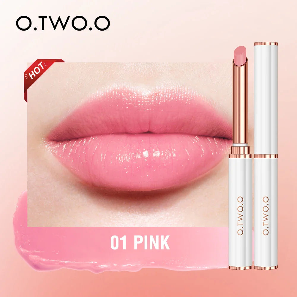 O.TWO.O Color Changing Lipstick Moisturizing Lip Balm Nourising Long Lasting Lip Gloss Natural Beeswax Lip Care Cosmetics