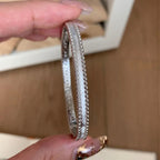 Classic silver 925 Light Luxury Round Bead Lace Brushed bracelet for women New in Simplicity Fashion bangles banquet Jewelry Lootquake LLC