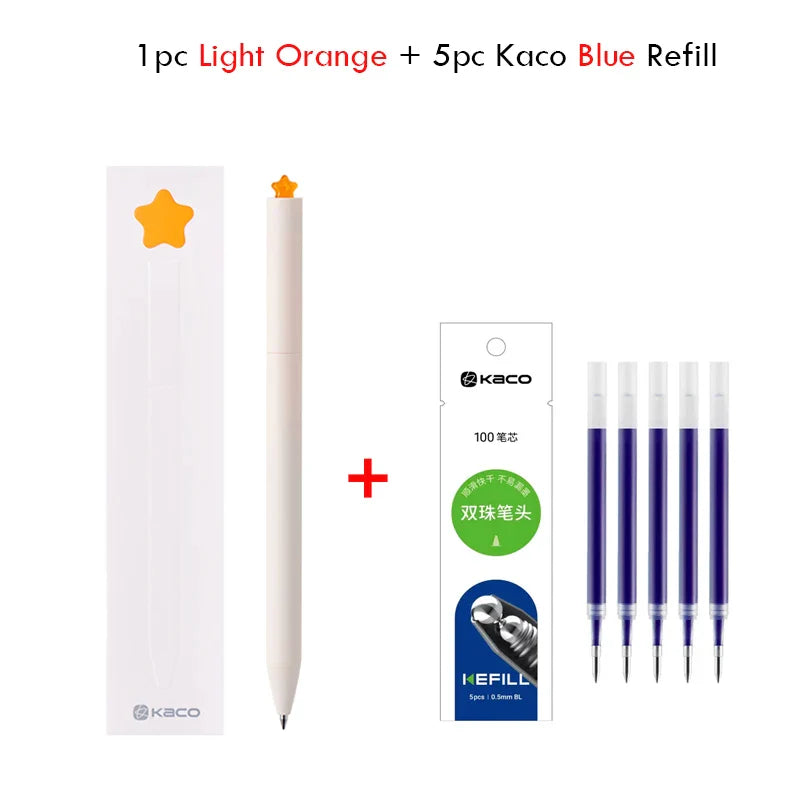 KACO Gel Pens Sets School Office Supplies for Kids 0.5mm High-capacity Heart / Star Sign Writing Gadgets Love Gift Cute Items Lootquake LLC