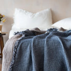 Maillard Cotton Blankets Four Layers Of Gauze Sofa Cover Blanket With Tassel AB Side Office Nap Decorative Bed Muslin Blanket Lootquake LLC