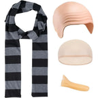 Halloween Party Minion Costumes Little Yellow Man Cosplay Movie Cartoon Funny Dress Up Magical Thief Dad Gray Striped Scarf