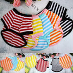 Stripe Spring Dog T-shirt Soft Small Medium Dog Puppy Clothing Shirt Vest Printed Pet Dog Puppy Vest T-shirt Dog Cloth Pi-Mart