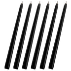 6Pcs Tall Taper Black Paraffin Wax Candles Wedding Dinner Party Use Unscented Home Decor Photography Props Lootquake LLC