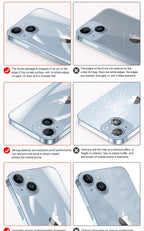 Full Cover Back Film For iPhone 14 13 11 12 Pro MAX Mini Screen Protector XR X XS Max 7 8 6S Plus SE Accessories Full Screen Protector Explosion-Proof Back Film