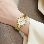 Women's Gold Alloy Bracelet Watch 28mm Roman Dial Quartz