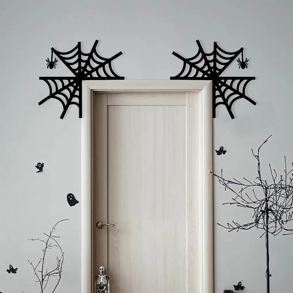 Halloween Door Frame Decoration,bats,pumpkins,spider Webs,door And Window Corner Sign, Halloween Home Decor,corner Stickers