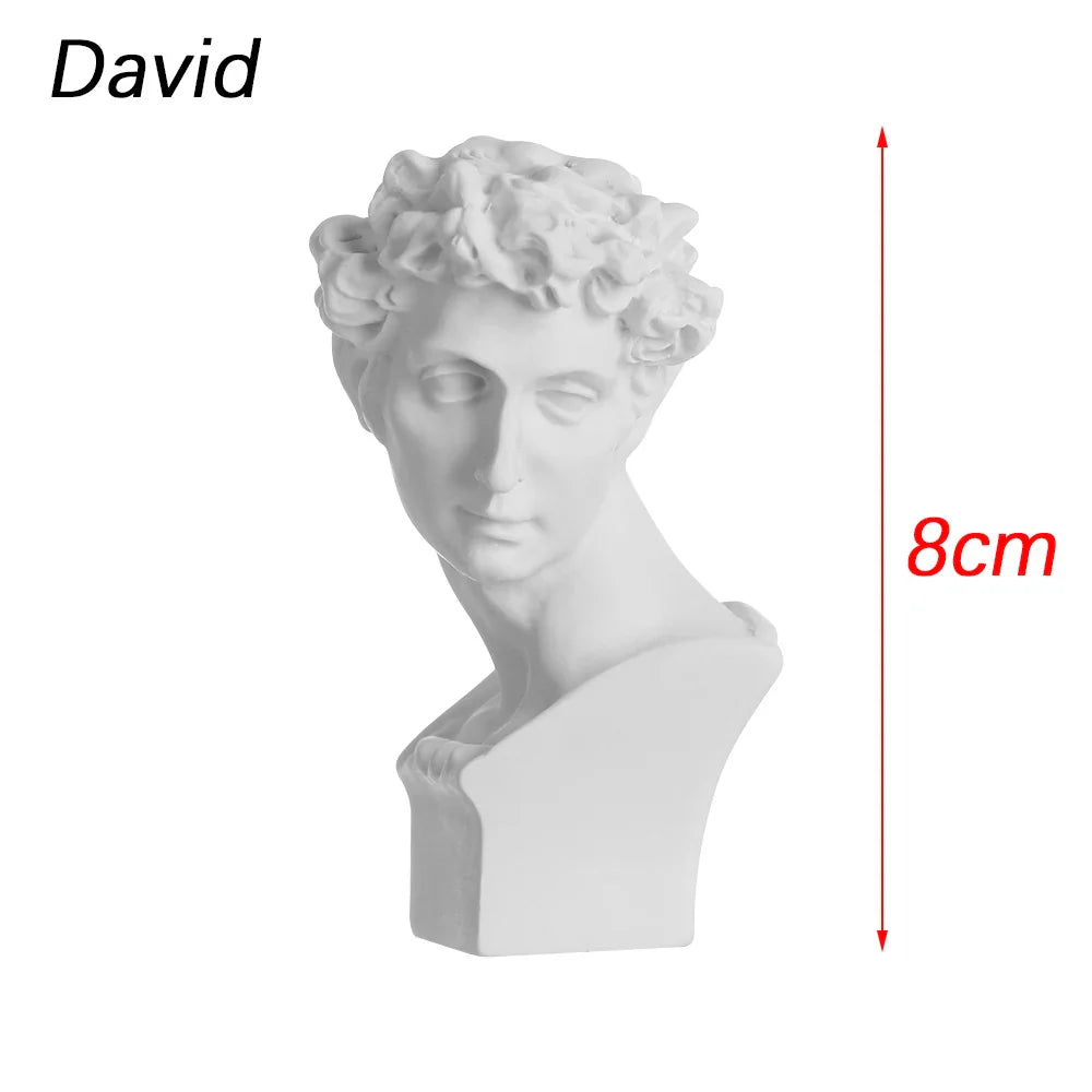 Mini Plaster Statue Greek Mythology Celebrities Famous Sculpture Figurine Drawing Practice Gypsum Bust Portraits Lootquake LLC