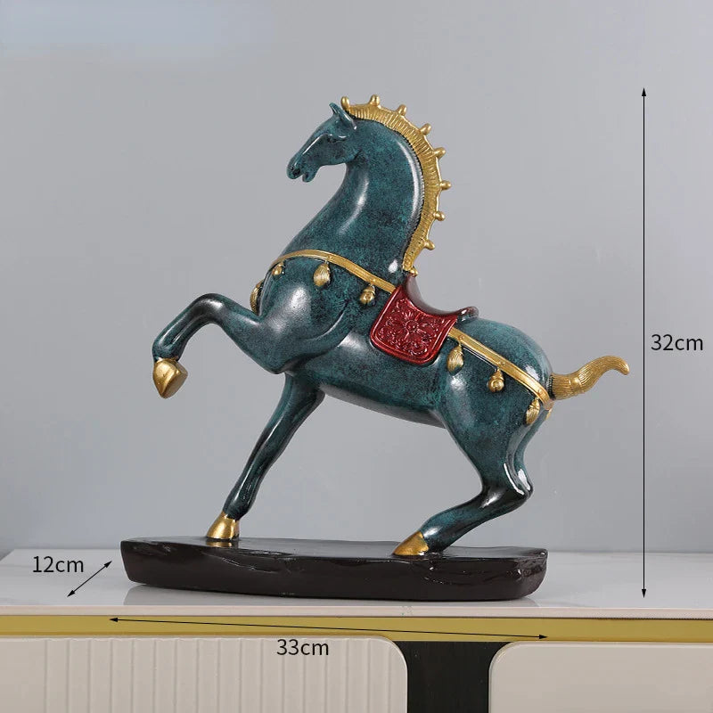 Resin Horse Sculpture, Animal Statue, European Style, Souvenir Gift, Living Room, Office, Study, Desktop Decoration, Gifts