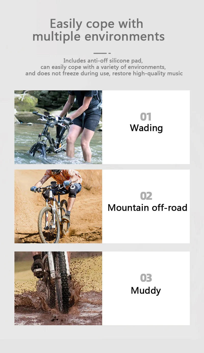 Bicycle Bluetooth Portable Wireless Sound Box with Bracket Handlebar Speaker Waterproof Subwoofer for Scooter Outdoor