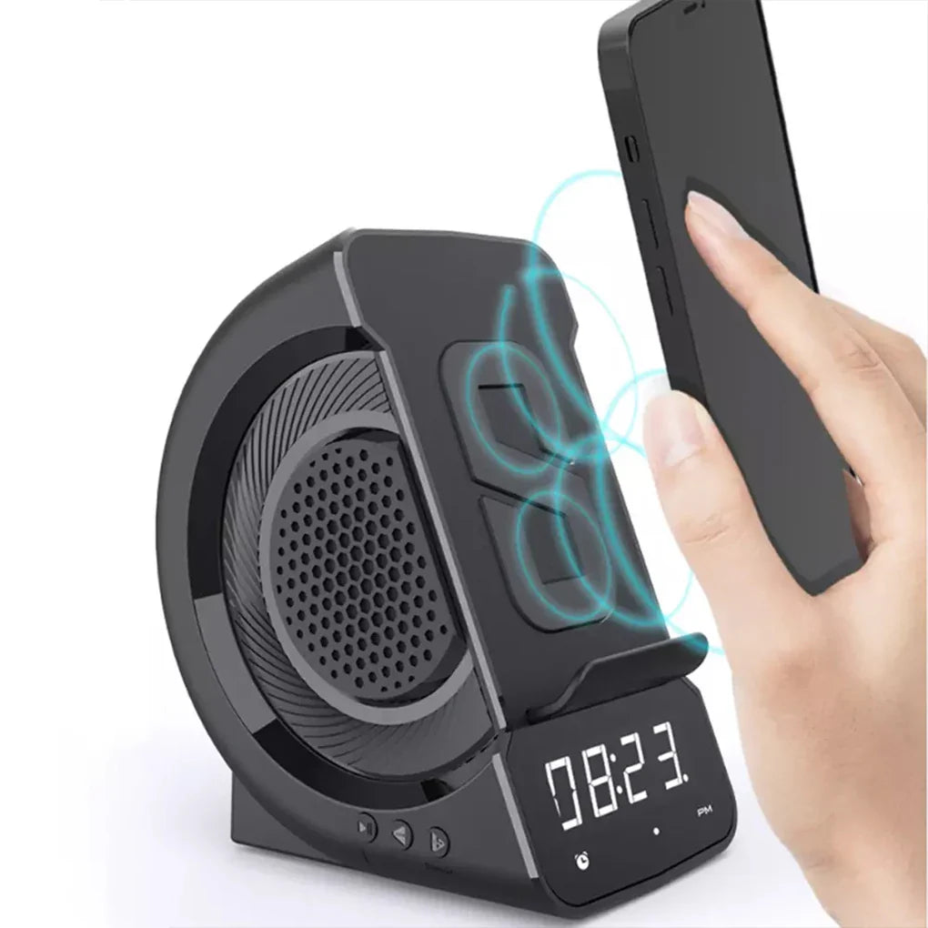 3 In 1 Wireless Bluetooth Speaker Fashion Portable Outdoor Speaker with LED Display Alarm Clock and Fast Charger Lootquake LLC